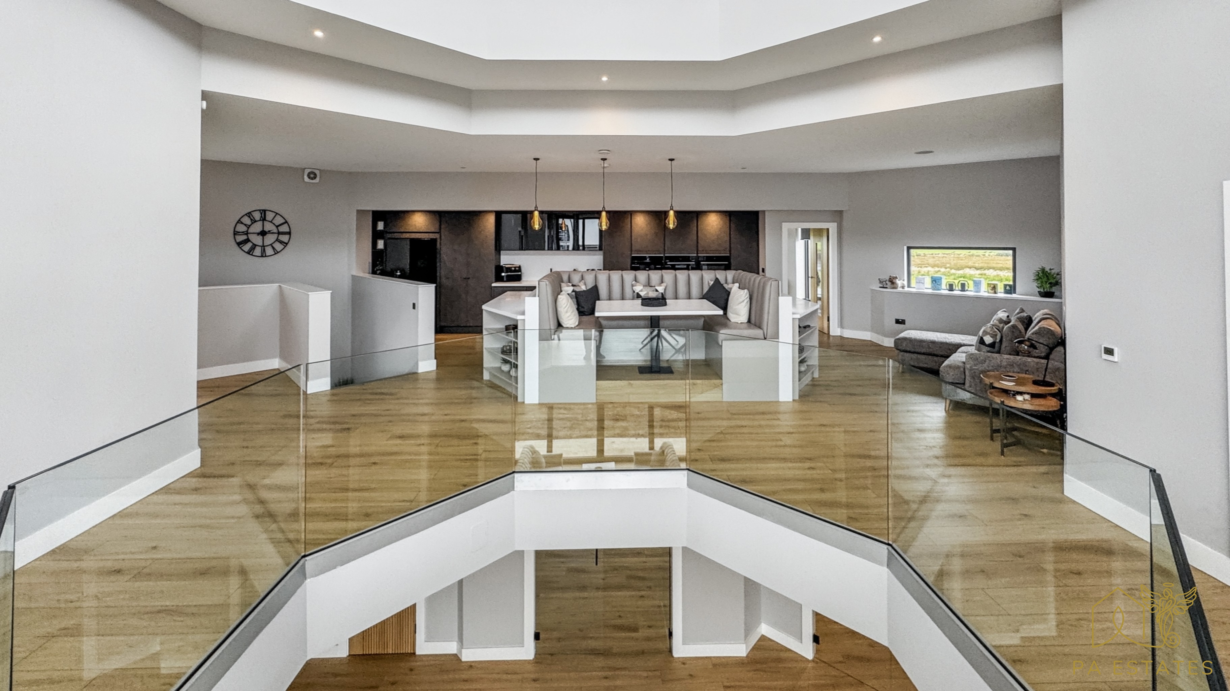 Luxurious open-plan living and kitchen space